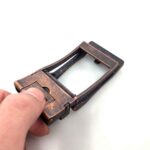 复制Vintage Bronze Men's Automatic Buckle Fit In Less Than 1 1/2" Ratchet Leahter Belt Large Size Leather Belt Buckle KAL4 (复制) - Image 4