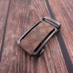 Fashion Automatic Sliding Adjustable Buckle For 1 3/8" Leather Ratchet Belt Lower Order Quantity, Customizable KAM5
