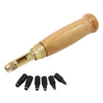 Wholesale DIY Automatic Leather Belt Punch Silent Punch Multifunctional Leather Carving Punch Leather Punch 5 styles in one set Hole Punch Round Punch PJC1 - Image 3