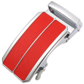 Red Twill Patch/Chrome Base Buckle