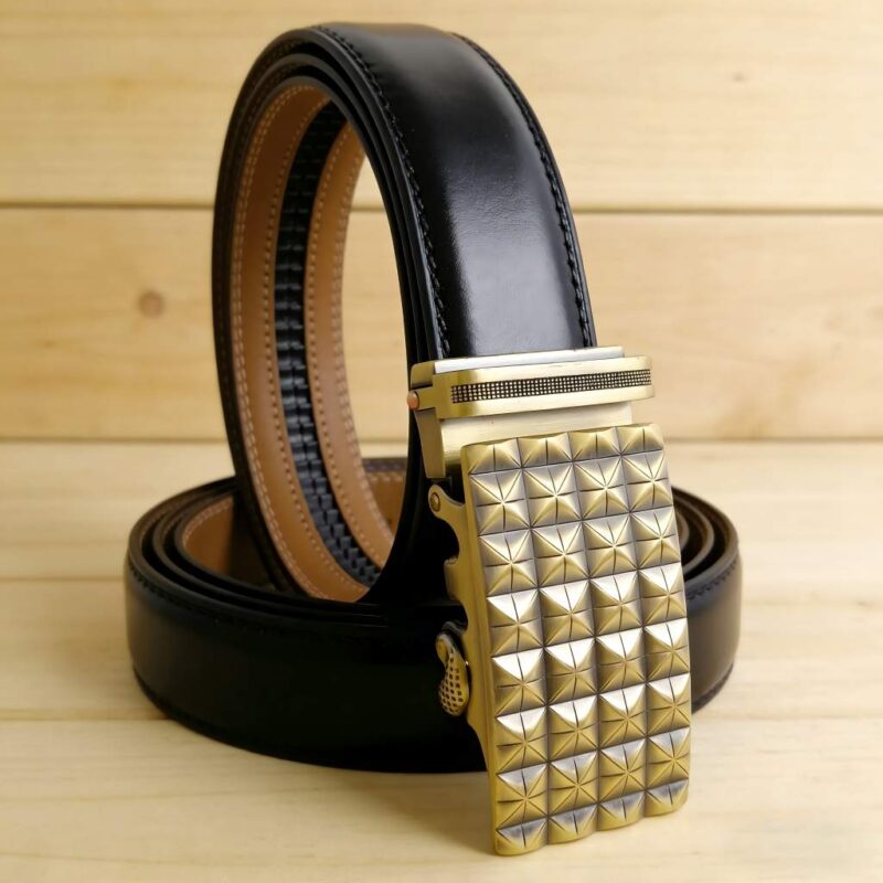 Alloy ratchet men's retro bronze belt