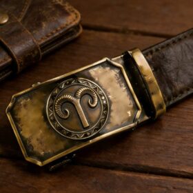 Retro style 12 constellations belt for men