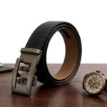 Business-Style Minimalist Men's Alloy Ratchet Belt