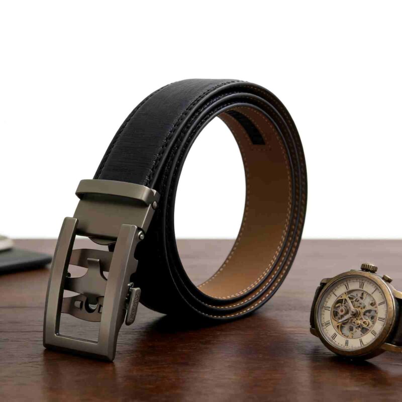 Business-Style Minimalist Men's Alloy Ratchet Belt