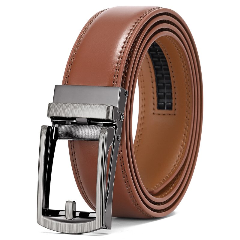DC-8609 Wholesale Minimalist Ratchet Belts with Custom Logo for Business
