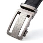 Wholesale Bonitogo Custom design MOQ 300 Business-style, light luxury, fashionable and simple alloy automatic buckle men's belt DC-8605 - Image 2
