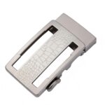 Wholesale Bonitogo Custom design MOQ 300 Business-style, light luxury, fashionable and simple alloy automatic buckle men's belt DC-8605 - Image 4