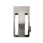 Wholesale Bonitogo Custom design MOQ 300 Business-style, light luxury, fashionable and simple alloy automatic buckle men's belt DC-8605 - Image 3
