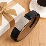 Wholesale Bonitogo Retro Crocodile Embossed Men's Belt - Automatic Buckle Leather Belt | Dancreation-8619 - Image 9