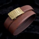 Retro Crocodile Embossed Men's Automatic Buckle Belt