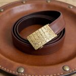 Retro Crocodile Embossed Men's Automatic Buckle Belt
