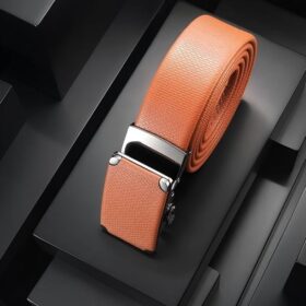 Business-style luxury men's ratchet alloy belt