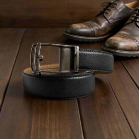 Business-style luxury men's ratchet belt
