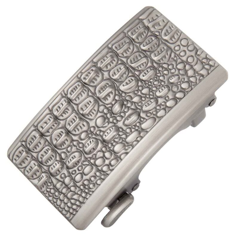 Embossed Crocodile Texture Buckle, Zinc Alloy Automatic Belt Buckle, Quiet Luxury Hidden Wear Buckle, Casual Automatic Belt Head, Wholesale Ready Stock Buckle