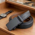 Casual and simple frosted automatic buckle alloy unisex belt