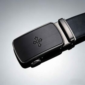 About Faith & Style Men’s Vintage Cross Leather Belt