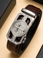 Wholesale Bonitogo Gothic Embossed Edition Cross Buckle Leather Belt - Image 6