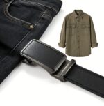 Wholesale Leather-Faced Automatic Buckle Belts - DC8608 Business Series - MOQ 300 - Image 8