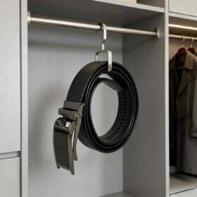Men's Business Style Automatic Buckle Zinc Alloy Film Belt