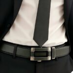 Wholesale Bonitogo Men's automatic buckle business belt with metal and leather trim dancreation-8616 - Image 9