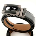Wholesale Bonitogo Men's automatic buckle business belt with metal and leather trim dancreation-8616 - Image 3