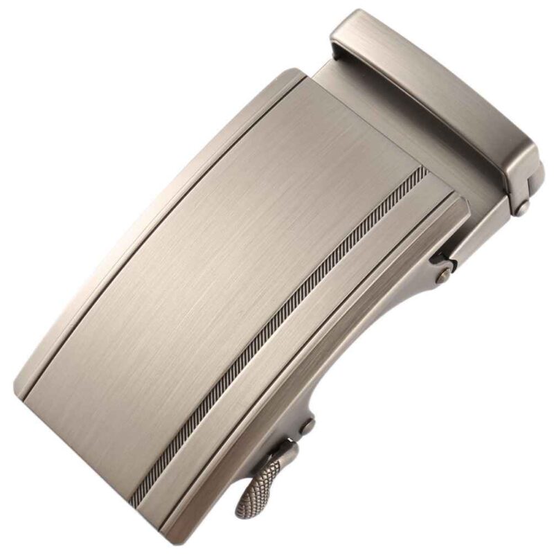 Automatic Modern-Mens--Ratchet-Belt-Buckle-，Durable-Zinc-Alloy-Slide-Buckle-，-No-Hole-Design