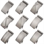 Multiple Styles Brushed Silver Automatic Zinc Alloy Belt Buckles for Men (Model LY36-0331)
