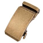 Brushed Silver Automatic Zinc Alloy Belt Buckle – Minimalist Geometric Design (LY36-0331)