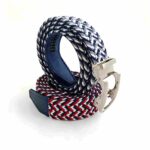 New high-elastic woven belt for men and women, featuring an automatic alloy buckle.