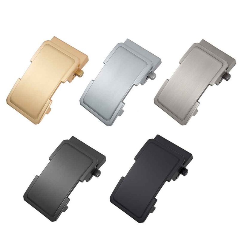 Quiet luxury minimalist men's automatic belt buckle front view