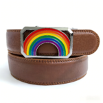 Rainbow Pride Automatic Buckle Leather Belt for Men