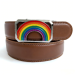 Rainbow Pride Automatic Buckle Leather Belt for Men