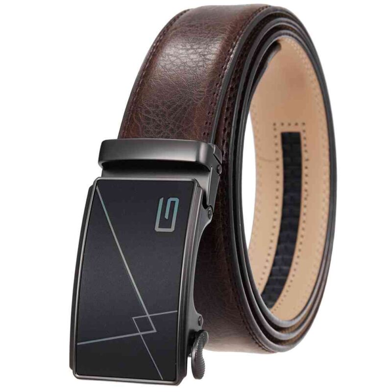 Ratchet Belt ,Split Leather,Automatic Buckle,Fashion,Minimalist