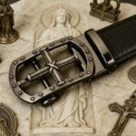 Wholesale Bonitogo Religious Retro Style Alloy Ratchet Men's Belt dancreation-8639 - Image 2