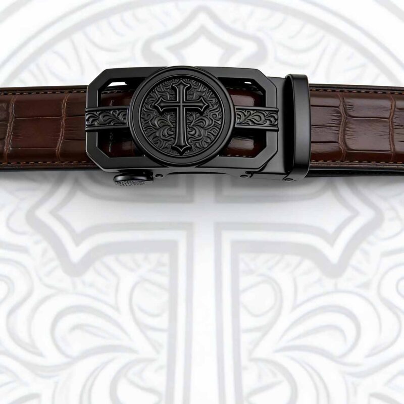 Retro Gothic Style Men's Alloy Ratchet Belt