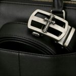 Wholesale Bonitogo Retro Thorn Cross Men's Alloy Ratchet Belt dancreation-8640 - Image 2