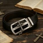 Wholesale Bonitogo Retro Thorn Cross Men's Alloy Ratchet Belt dancreation-8640 - Image 8