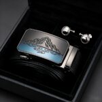 Bonitogo Wholesale Leather Belt – Personalized Mountain Relief Buckle for Outdoor & Sports – Bulk Custom Order DC8657 - Image 2