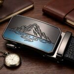 Bonitogo Wholesale Leather Belt – Personalized Mountain Relief Buckle for Outdoor & Sports – Bulk Custom Order DC8657 - Image 3