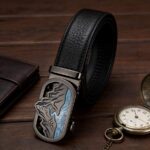 Men's Leather Belt with Unique Mountain Scenery Buckle – Premium Genuine Leather Gift for Him, Fathers Day, Birthday & Anniversary Wholesale DC8656 - Image 5