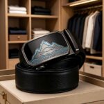 Customized Landscape Automatic Buckle Leather Belt - Wholesale B2B Corporate & Club Gift - Personalized Father’s Day Collection DC8658 - Image 3