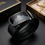 Customized Landscape Automatic Buckle Leather Belt - Wholesale B2B Corporate & Club Gift - Personalized Father’s Day Collection DC8658 - Image 4