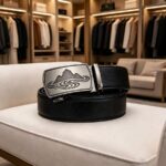 Bonitogo Mountain & River Leather Belt | Premium Father's Day Gift for Men | Bulk Wholesale DC8659 - Image 4