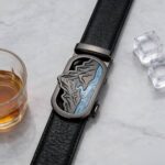 Men's Leather Belt with Unique Mountain Scenery Buckle – Premium Genuine Leather Gift for Him, Fathers Day, Birthday & Anniversary Wholesale DC8656 - Image 7