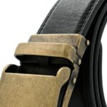 Men's Automatic Ratchet Belt - Bronze Alloy Buckle with Durable Leather Strap | Wholesale Supplier DC8654 - Image 4
