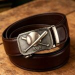 Wholesale Custom Baseball Automatic Belt – Sport Ratchet Buckle, Premium Leather DC8675 - Image 4