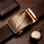 Wholesale Feather Pattern Ratchet Belt for Premium Corporate Gifts - Model DC8671 - Image 10
