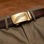 Wholesale Feather Pattern Ratchet Belt for Premium Corporate Gifts - Model DC8671 - Image 4