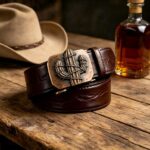 [Wholesale] Western Cactus Leather Belt – Custom Logo Gift Buckle, Creative Promo DC86128 - Image 2
