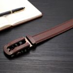 Leather Inlay Buckle Ratchet Belt Wholesale - Custom Men's Belt 8691 - Image 10